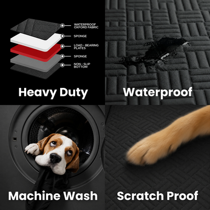 FurMuse CozyRider pet car mat with plush fabric and non-slip backing, designed for comfortable vehicle travel with dogs or cats.